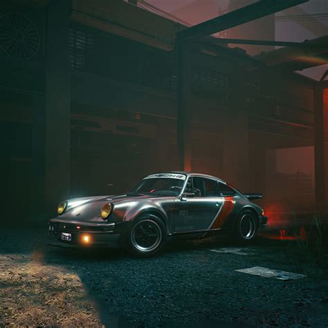 1024x1024 Cyberpunk 2077 Johnny Silverhands Porsche 911 Turbo 5k 1024x1024 Resolution Hd 4k