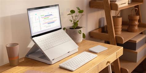 Logitechs New Casa Pop Up Desk Includes A Bluetooth Keyboard Trackpad