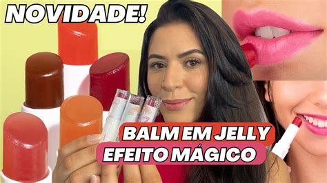 Hidratante Labial Jelly Balm Melu Cor Efeito M Gico Reage O