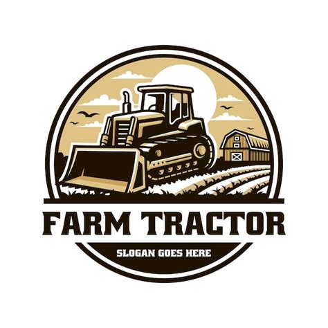 Premium Vector Farm Tractor Illustration Logo Vector