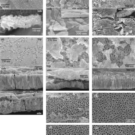 Sem Cross Sectional View Of The Porous Titanium Oxide The Thickness Of