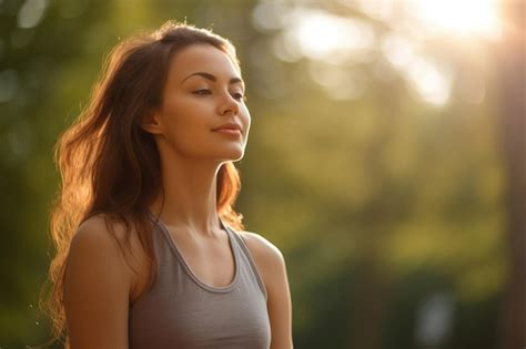 Premium Ai Image A Close Up Shot Of A Young Woman Practicing Yoga In