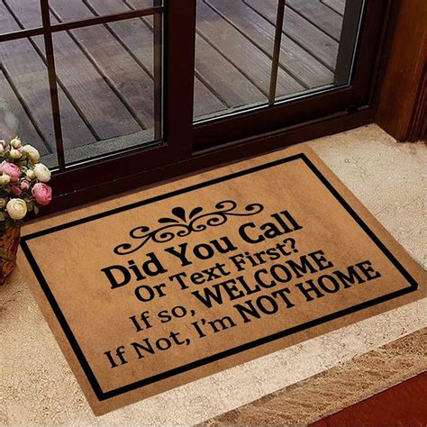 Did You Call First Doormat Funny Doormat Sayings Front Door Welcome Ma - FureverDesign | Door ...