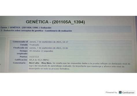 Unidad Paso Evaluaci N Sobre Conceptos De Genetica Gen Tica Studocu