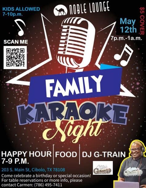 Family Karaoke Night in Cibolo at Noble Lounge