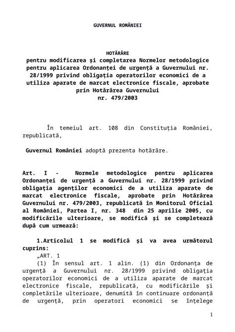 DOCX Web viewGUVERNUL ROMÂNIEI HOTĂRÂRE pentru modificarea şi