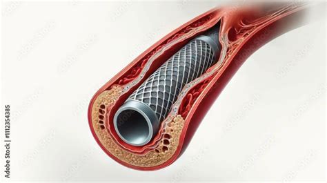 medical illustration  percutaneous coronary intervention  stent