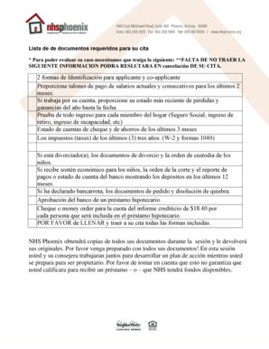 Completable En L Nea Nhsphoenix Lista De De Documentos Requeridos Para