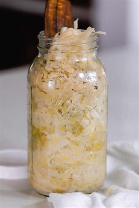 Homemade Sauerkraut In Canning Jars