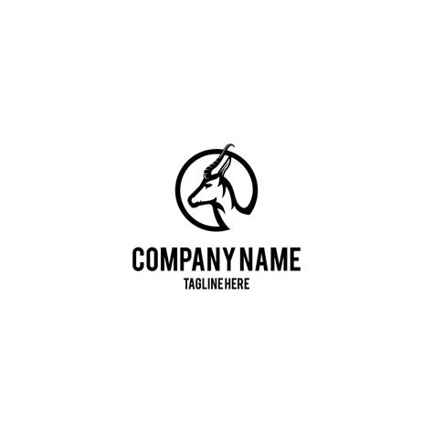 Springbok head logo design template. Awesome a springbok silhouttel ...