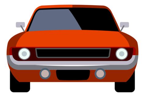 Retro Car Front View. Cartoon Coupe Icon Graphic by microvectorone ...