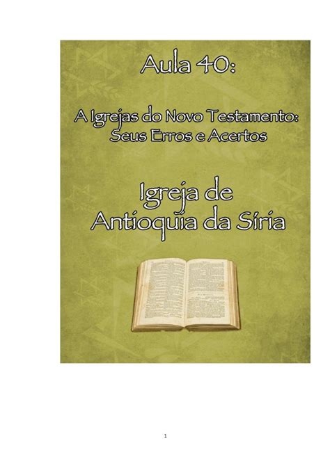 PDF Aula 40 Igreja De Antioquia Da Siria DOKUMEN TIPS