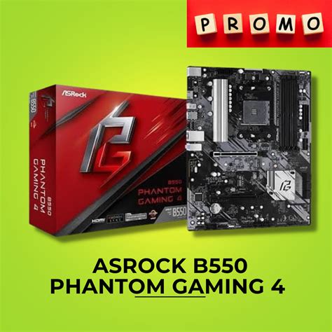 Asrock B550 Phantom Gaming 4 Socket Am4 Quadra Computer