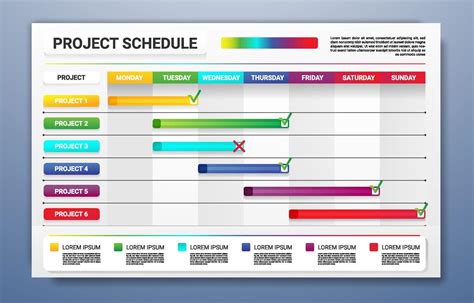 Weekly Schedule Template 20281466 Vector Art at Vecteezy