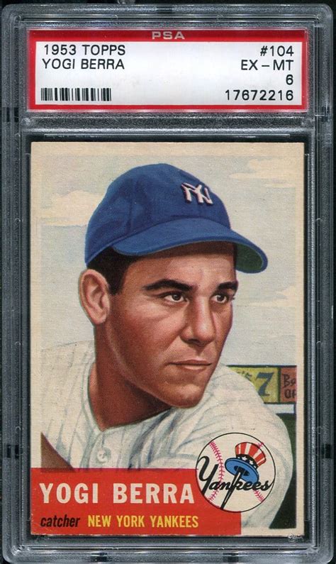 Topps Yogi Berra Psa Hof All Star Cards Inc