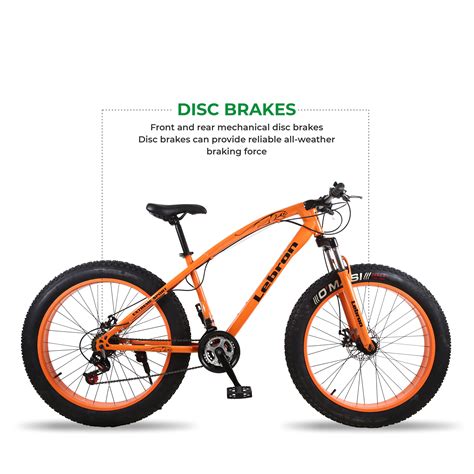 26 inches 21 gear Fat Sports Bike with High Carbon Steel, Orange