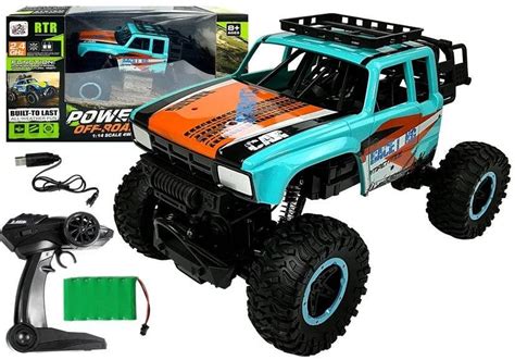 Zdalnie Sterowane Auto Offroad R C 1 14 Niebieski Lean Toys Sklep