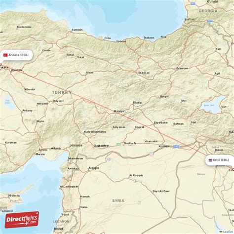 Direct Flights From Erbil To Ankara EBL To ESB Non Stop