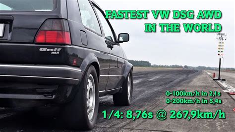 Boba VW Golf Mk2 DSG AWD 8 76s 267kkmh Finsterwalde 2018 YouTube