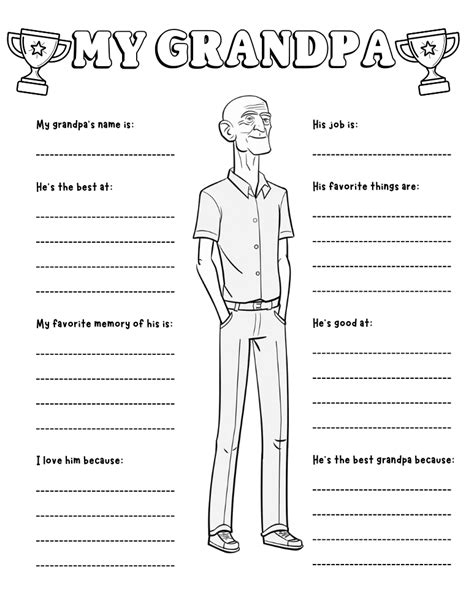 5 Free All About My Grandpa Printables