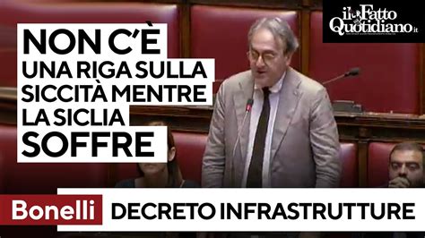 Decreto infrastrutture Bonelli Non c è nulla sulla siccità