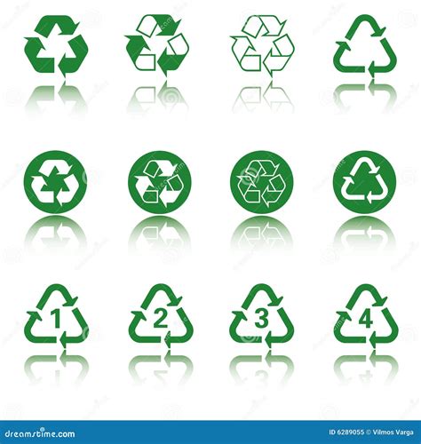 Recycle Icon Set Stock Vector Illustration Of Graphic 6289055