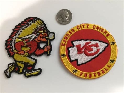 2 Kansas City Chiefs Kansas City Chiefs Embroidered Iron On Patch Lot