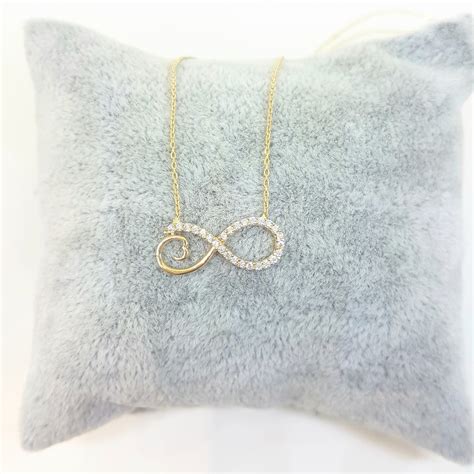 Dainty Infinity Necklace 14k Real Solid Gold Infinity Etsy