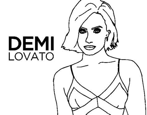 Desenho De Demi Lovato Cabelo Curto Para Colorir Tudodesenhos