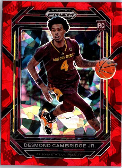 2023 Prizm Draft Picks Desmond Cambridge Jr Rookie Red Ice RC Sun