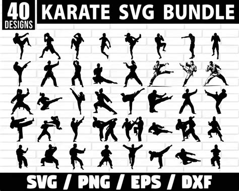 Karate Svg Bundle Taekwondo Svg Karate Svg Bundle Kung Fu Svg Girl