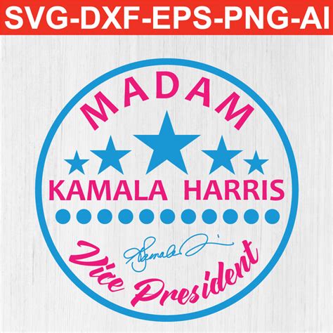 Madam Vice President Kamala Harris SVG PNG EPS DXF AI Silhouette Arts