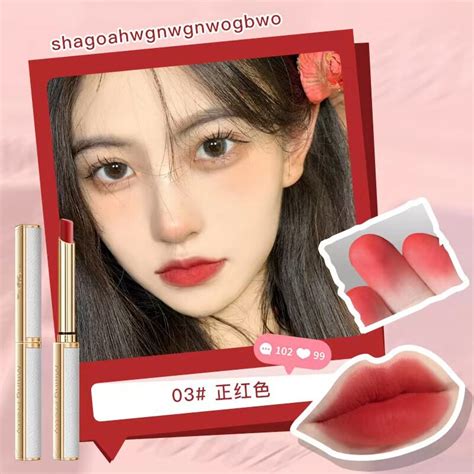 MKING PRETTYลปสตก Matte Waterproof Velvet Nude ลปสตกเซกซสแดงสนำตาล ใหความชมชน กน