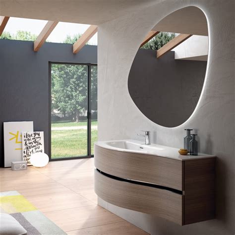 Mobile Curvo Bagno Sospeso Cm Rovere Tortora Moon Bmt