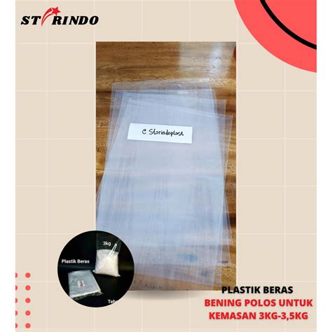 Jual Plastik Beras Kemasan Kg Polos Bening Shopee Indonesia