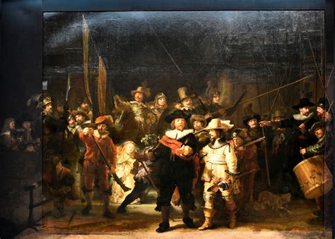 Rembrandt S Night Watch On Display With Missing Figures Restored By