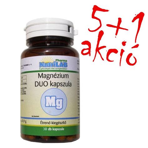 Nutrilab Duo Magnézium kapszula 5 1 akció 6x30db BioBolt eu webáruház