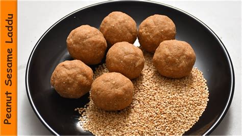 Peanut Sesame Laddu Verkadalai Ellu Urundai 3 Ingredient Laddu