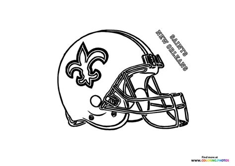 New Orleans Saints NFL helmet - Coloring Pages for kids