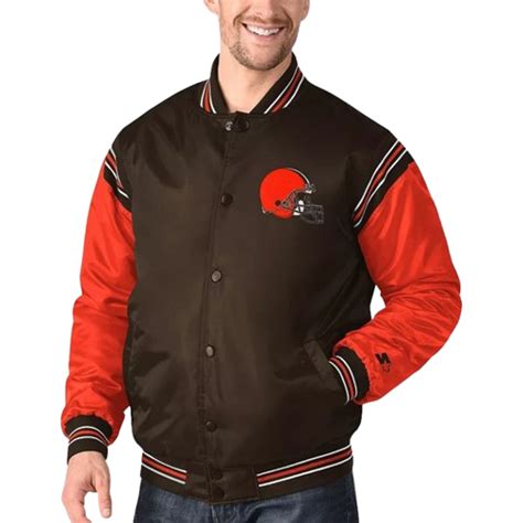 Mens Starter Cleveland Browns Varsity Jacket Hit Jacket