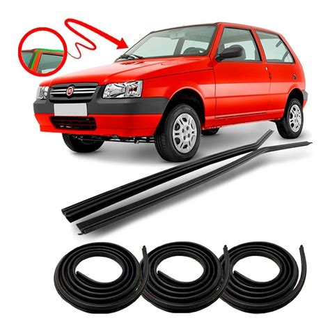 Kit Borracha Mala Portas E Pingadeira Fiat Uno 2 Pts Parcelamento Sem