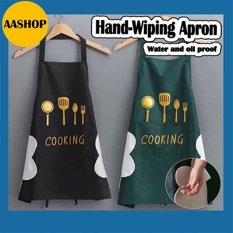 Aashop Waterproof Kitchen Apron Chef Bbq Cooking Baking Apron With Big