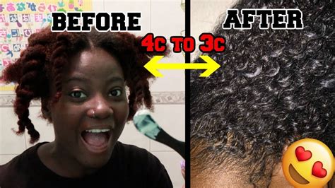 Texturizing My Natural Hair With S Curl After 5 Years Amazing Results 😍😱 4c To 3c Youtube