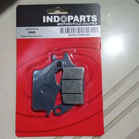 Jual Indoparts Disc Pad Kampas Rem Cakram 06455 KWB 601 Blade Absolute