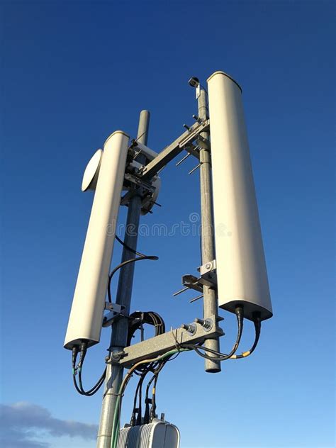 Gsm Base Station And Repeater Tower Stock Image Image Of Cell