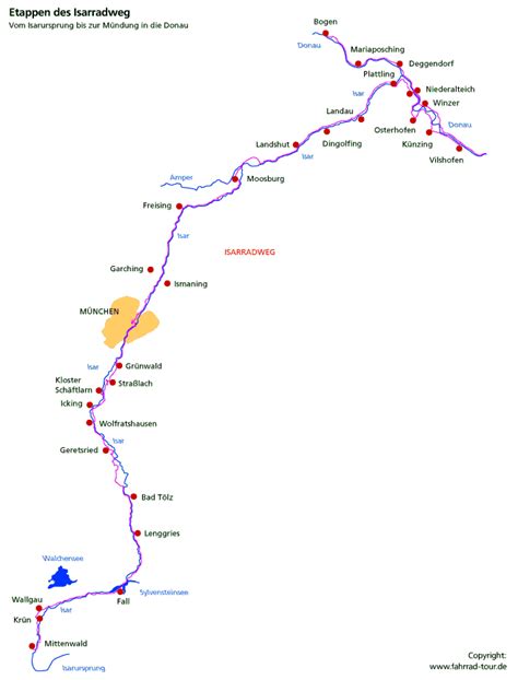 Isarradweg von der Quelle bis zur Mündung in Donau Fahrradtour