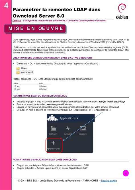 Calaméo Mémo Fiche 4 Remontée Ldap Dans Owncloud Server 8