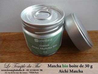 Th Vert Du Japon En Bo Te De G De Matcha Aichi Bio Le Temple