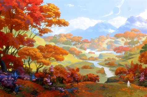 Pixel Autumn Forest Wallpapers Wallpaper Cave