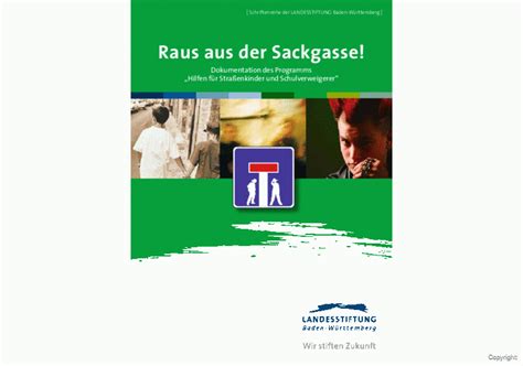 Raus aus der Sackgasse Baden Württemberg Stiftung